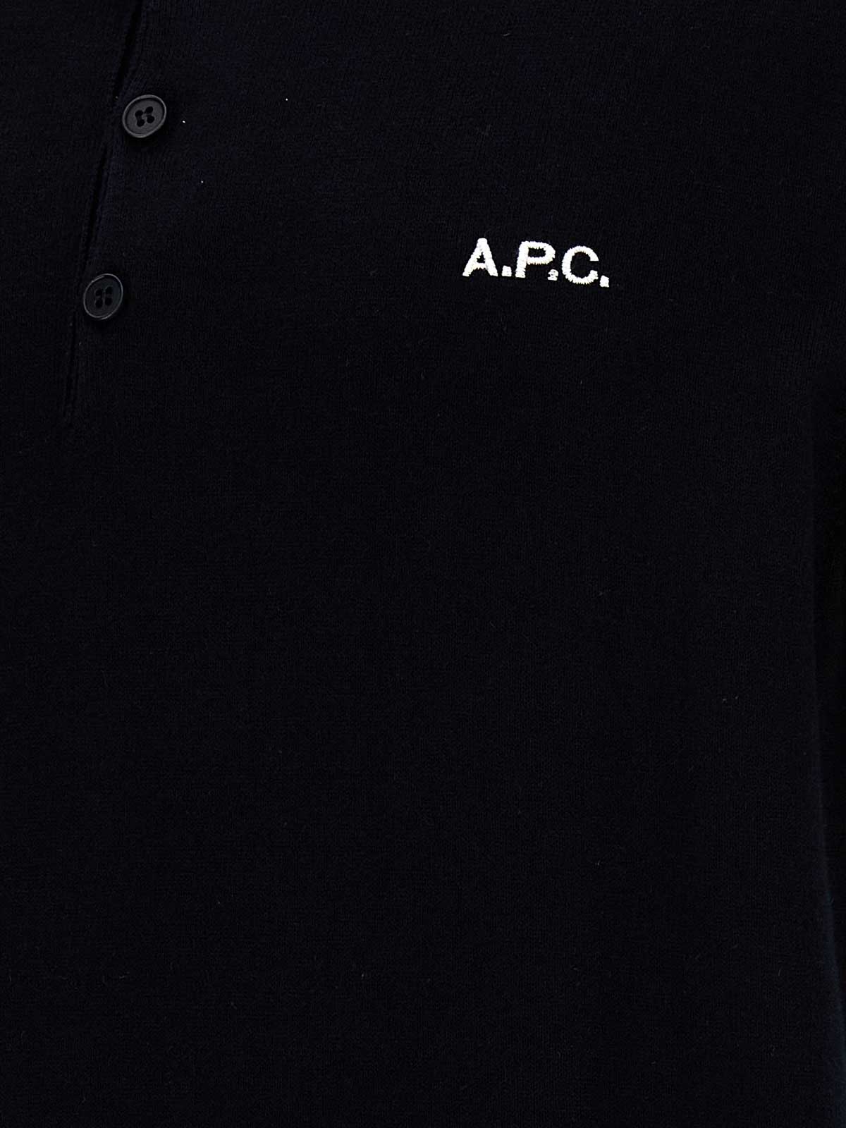 Shop Apc Flynn Polo Shirt In Azul