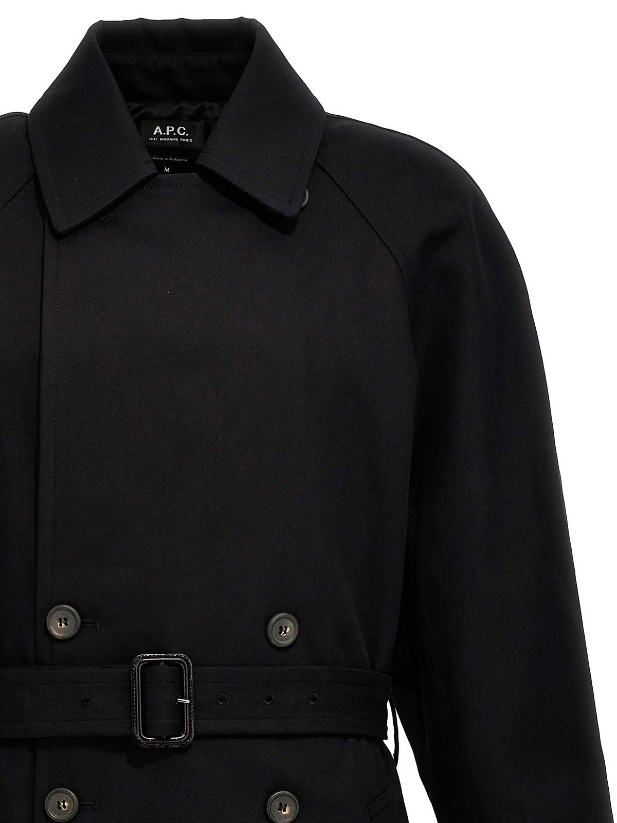 Shop Apc Lou Trench Coat In Negro
