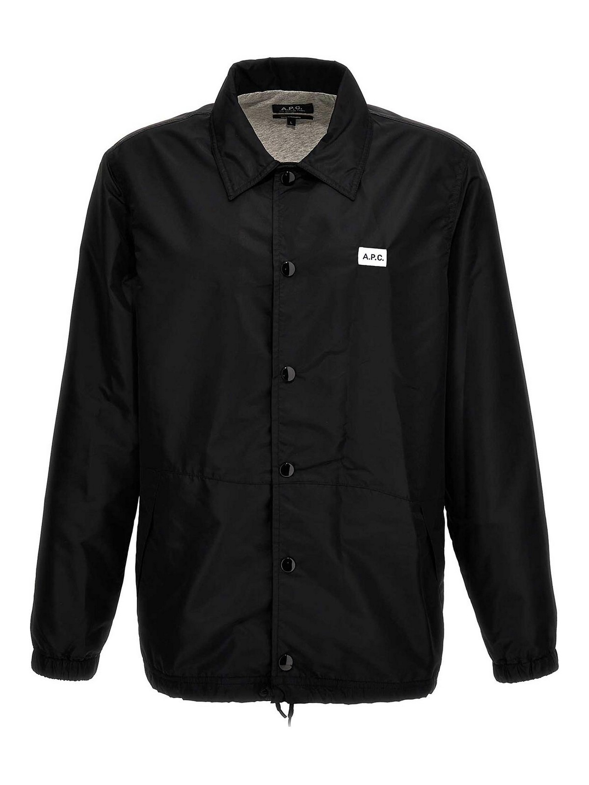Apc A. P.c. Aleksi Logo-patch Shirt Jacket In Black