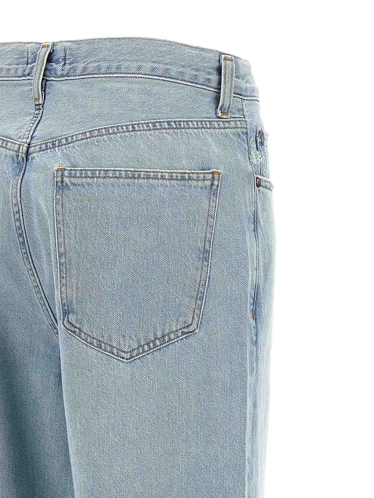 Shop Agolde Criss Cross Jeans In Azul Claro