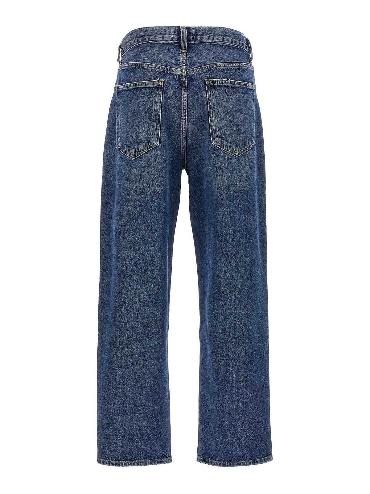 Shop Agolde Criss Cross Jeans In Azul