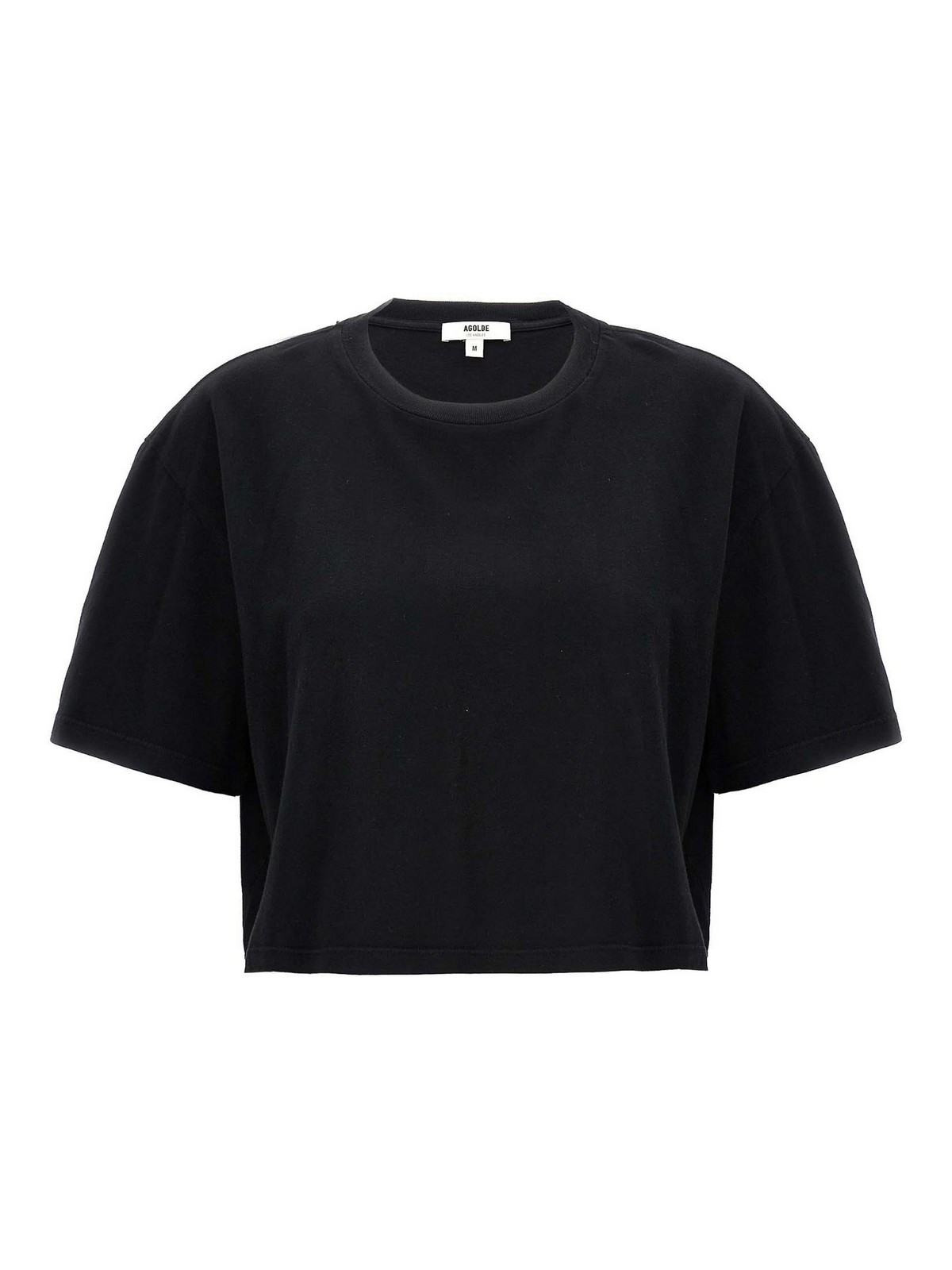 Shop Agolde Anya T-shirt Organic_cotton Crew In Black