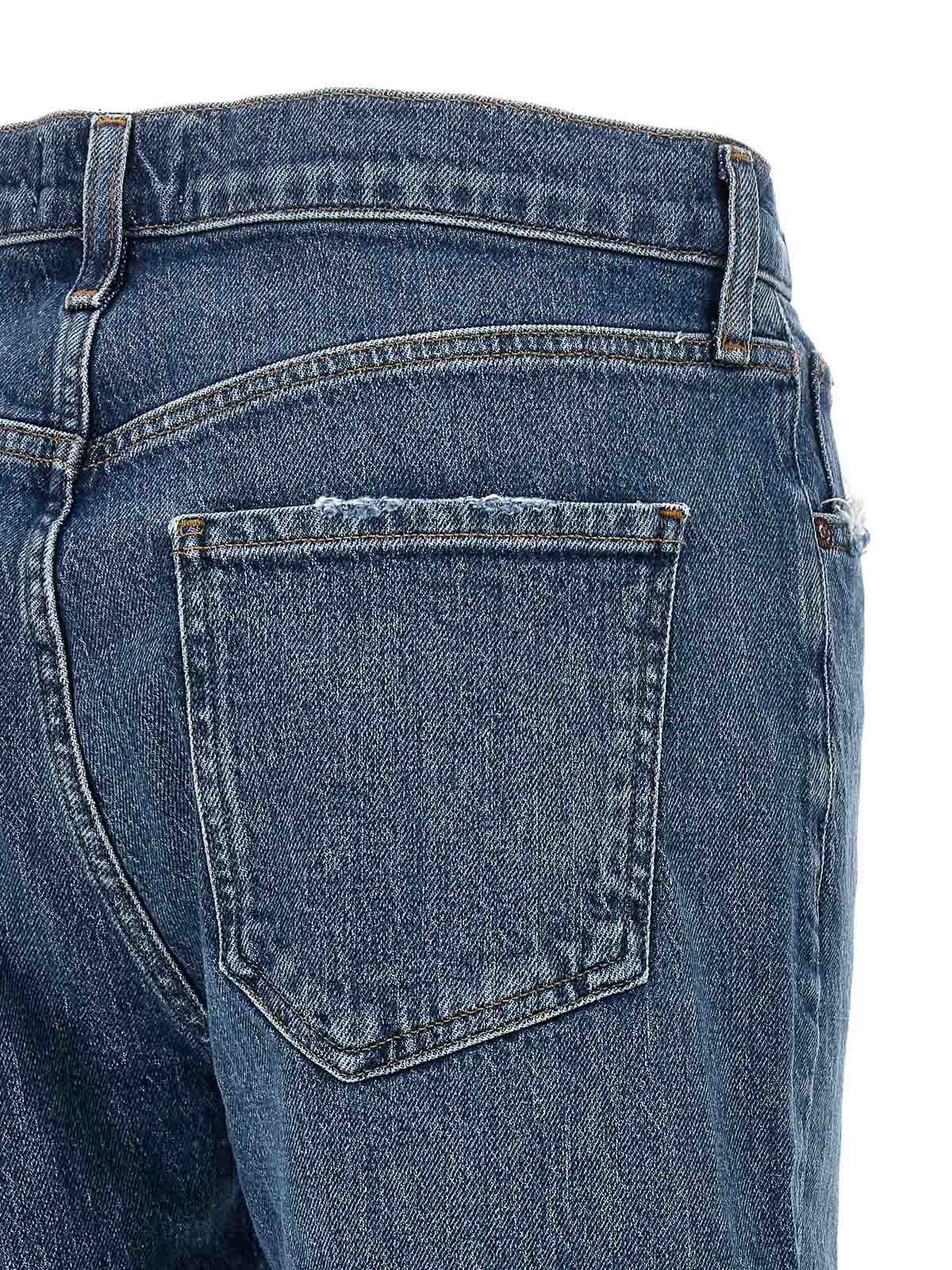 Shop Agolde Riley Long Jeans In Azul