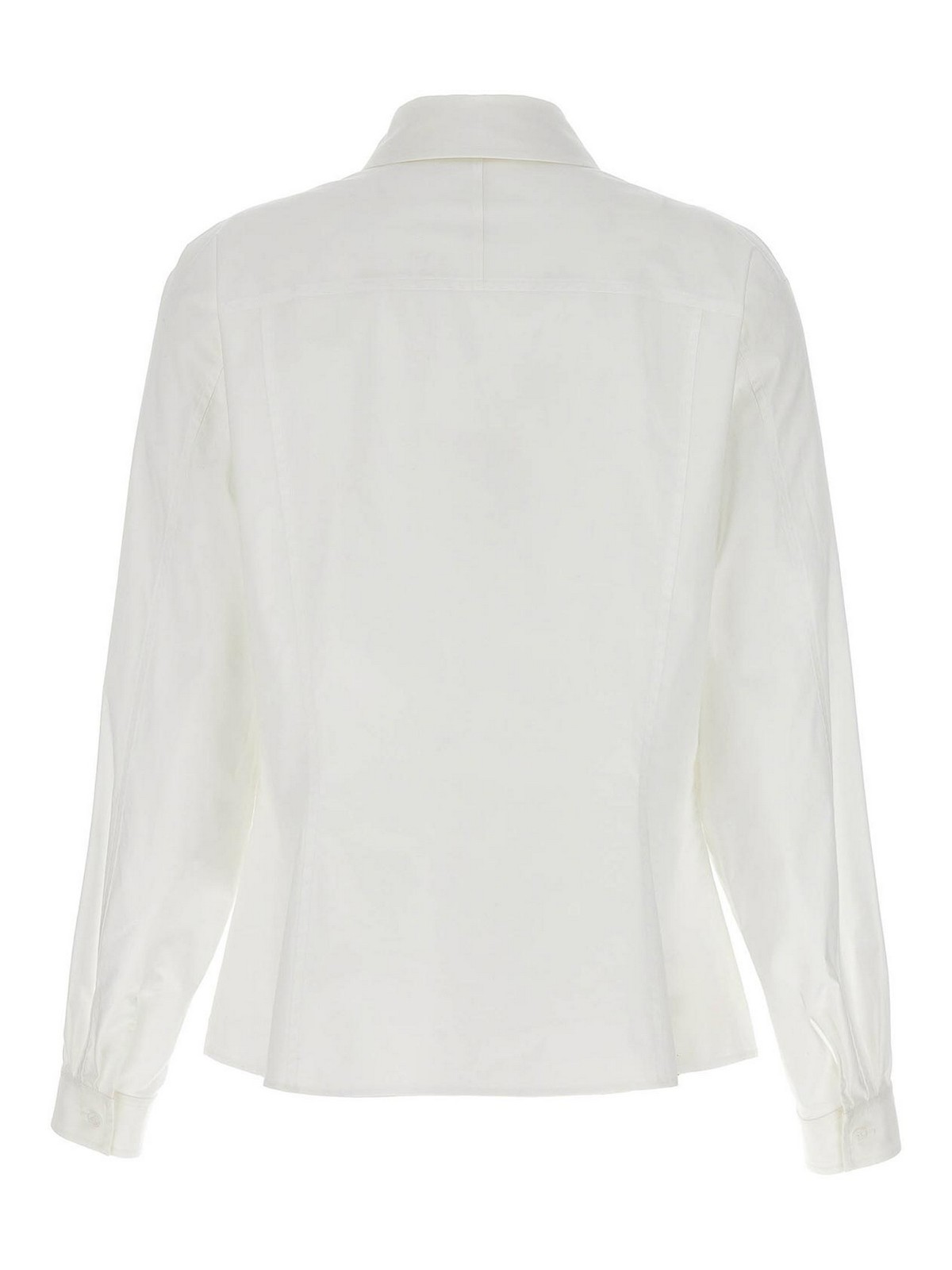 Shop Alberta Ferretti Stretch Shirt In Blanco