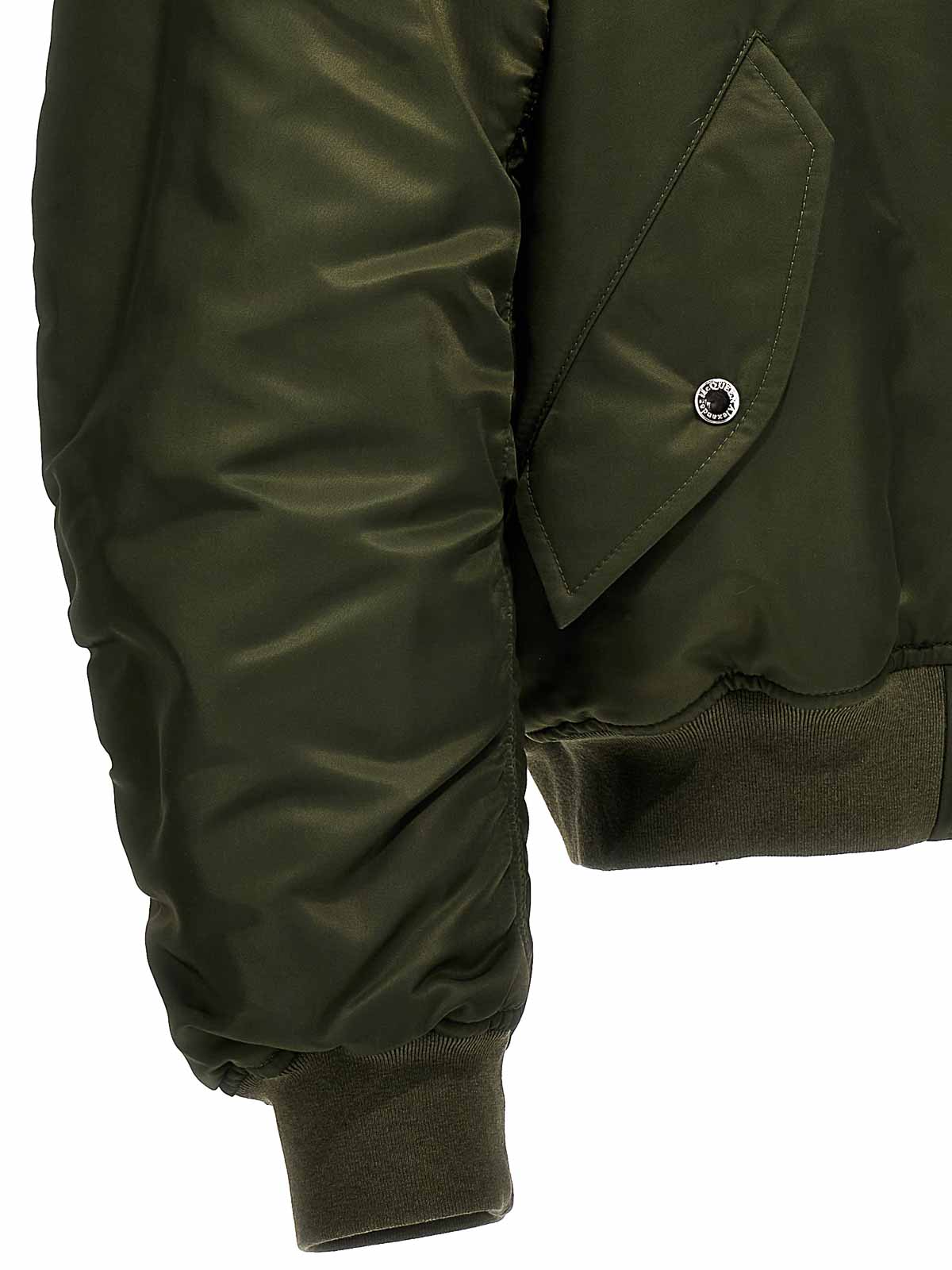 Shop Alexander Mcqueen Harness Bomber Jacket In Verde