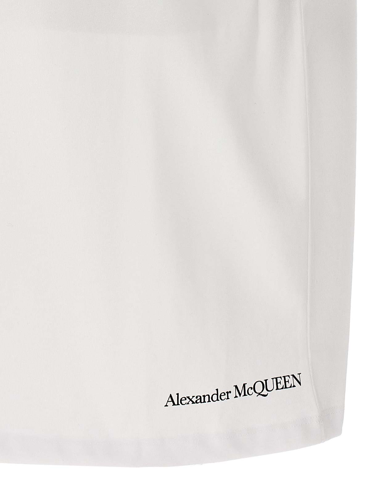 Shop Alexander Mcqueen Contrast Print T-shirt In Blanco
