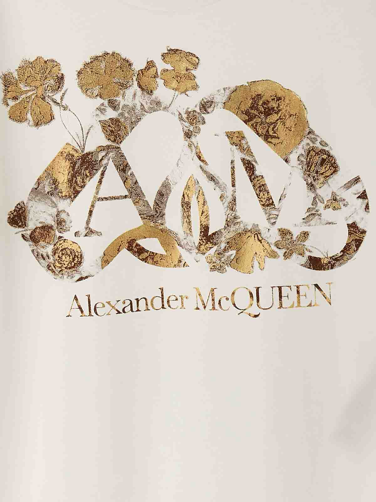 Shop Alexander Mcqueen T-shirt In Blanco
