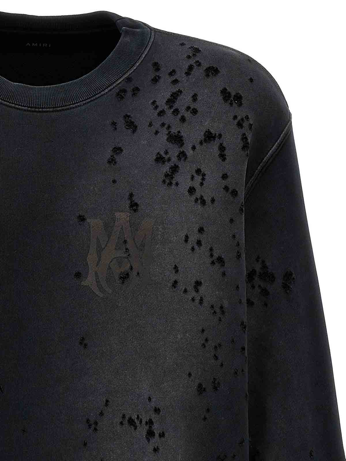 Shop Amiri Ma Logo Shotgun Sweatshirt In Negro