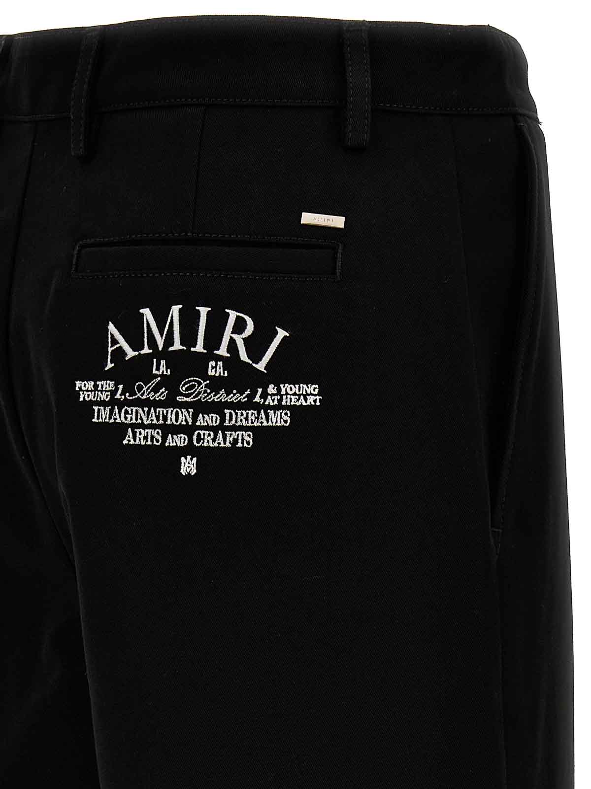 Shop Amiri Baggy Chino Jeans In Negro