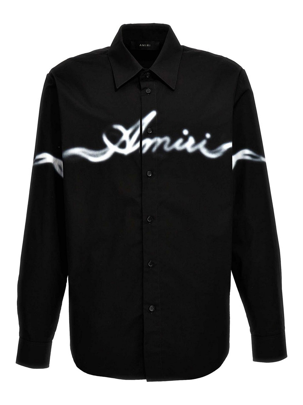 Shop Amiri Smoke Shirt Logo Print In Blanco