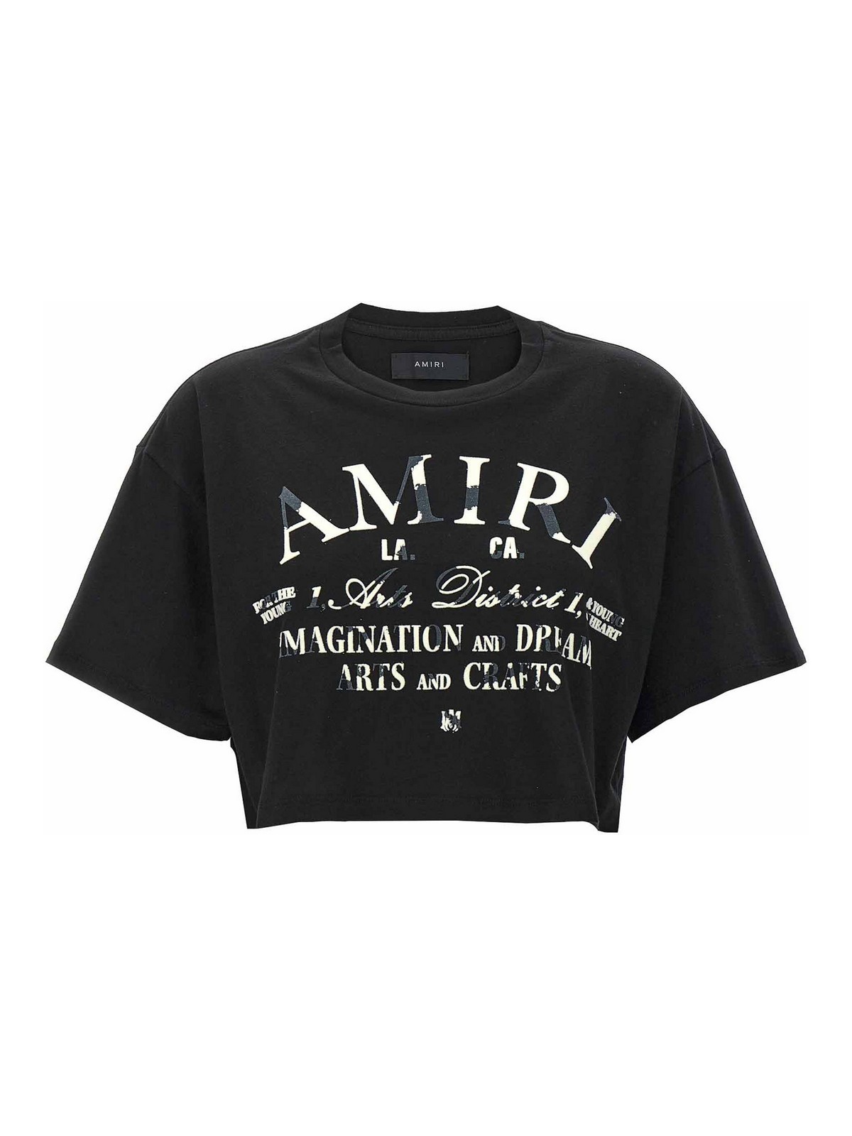Amiri Arts District Cropped T-Shirt - Black - Women | PS24WJT007