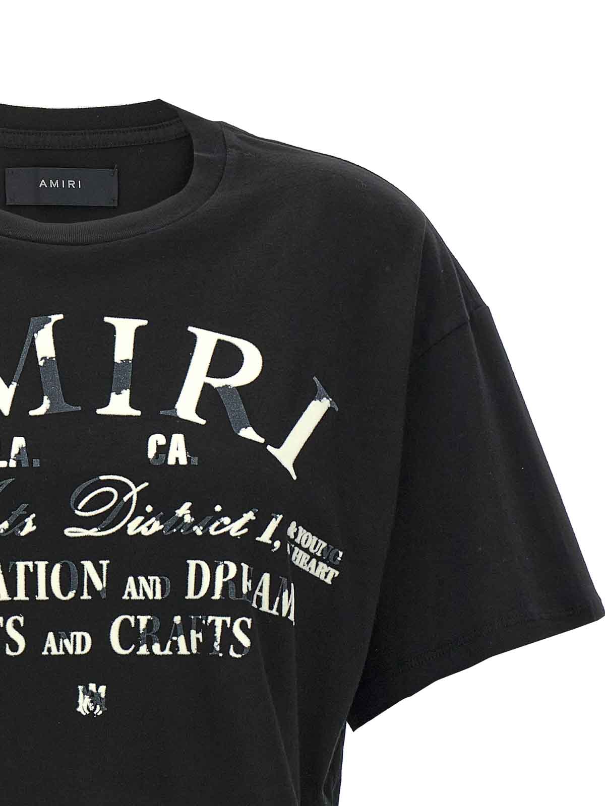 Amiri Arts District Cropped T-Shirt - Black - Women | PS24WJT007