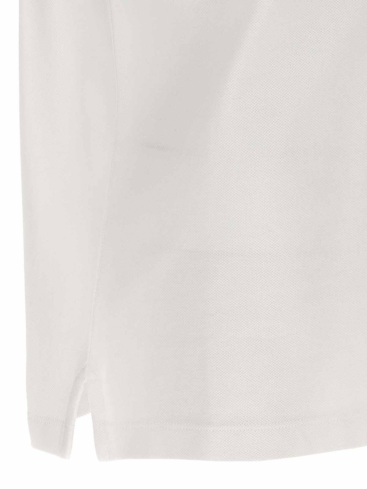 Shop Bally Logo Embroidery Polo Shirt In Blanco