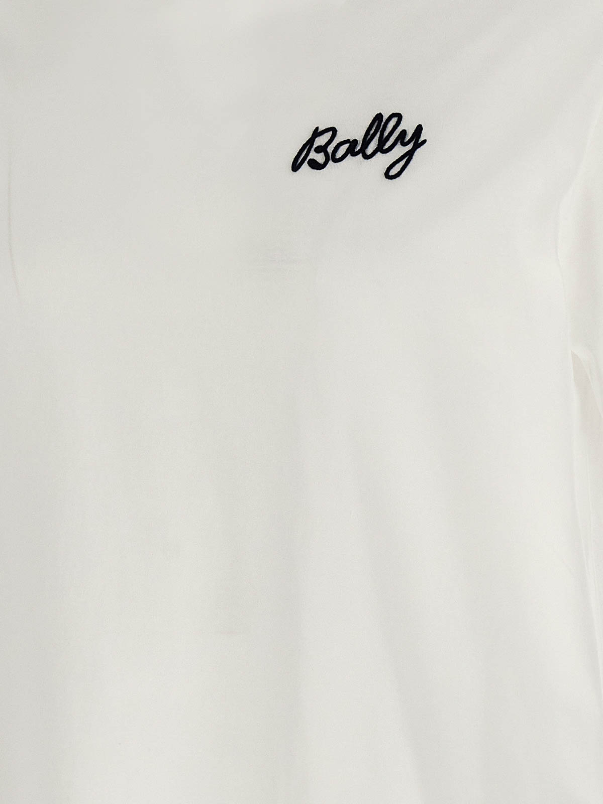 Shop Bally Logo Embroidery T-shirt In Blanco