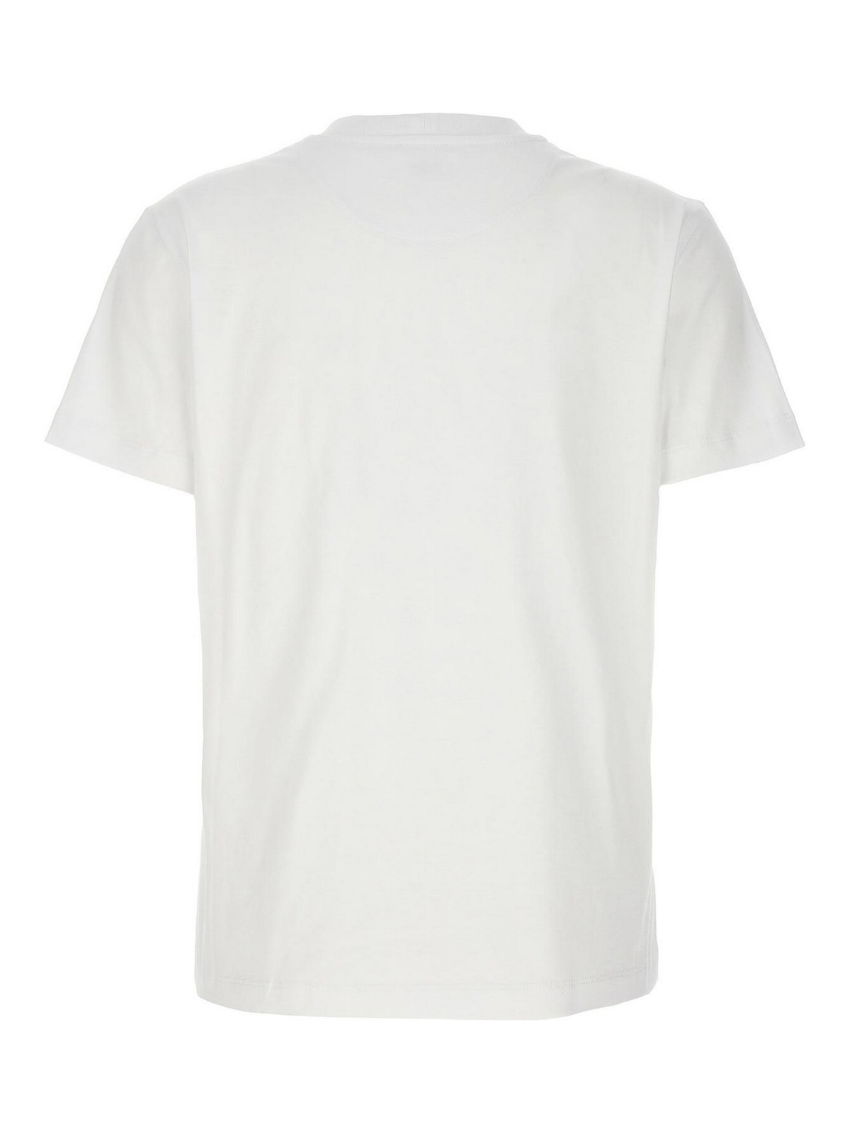 Shop Bally Cotton T-shirt Logo Print In Blanco