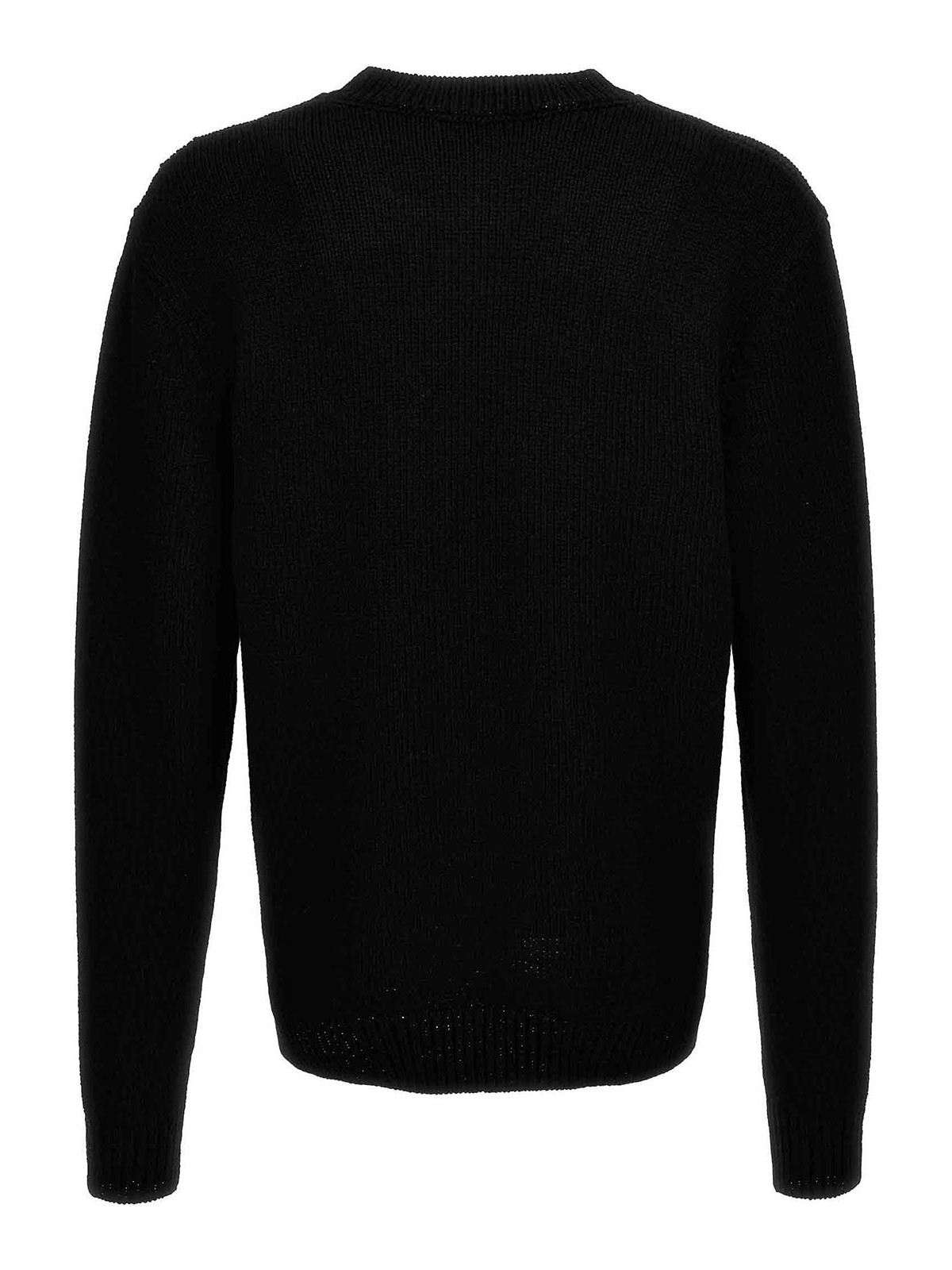 Shop Balmain Jacquard Logo Sweater In Blanco