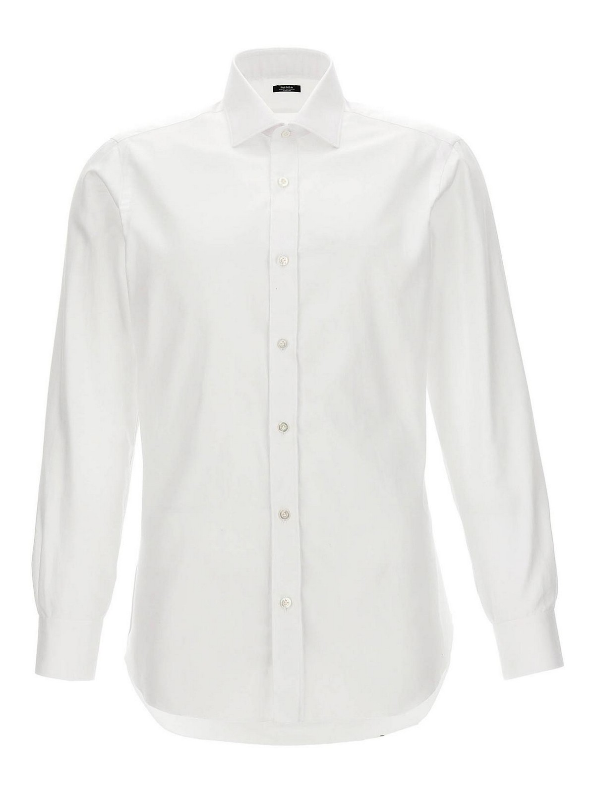 Shop Barba Operated Cotton Shirt In Blanco