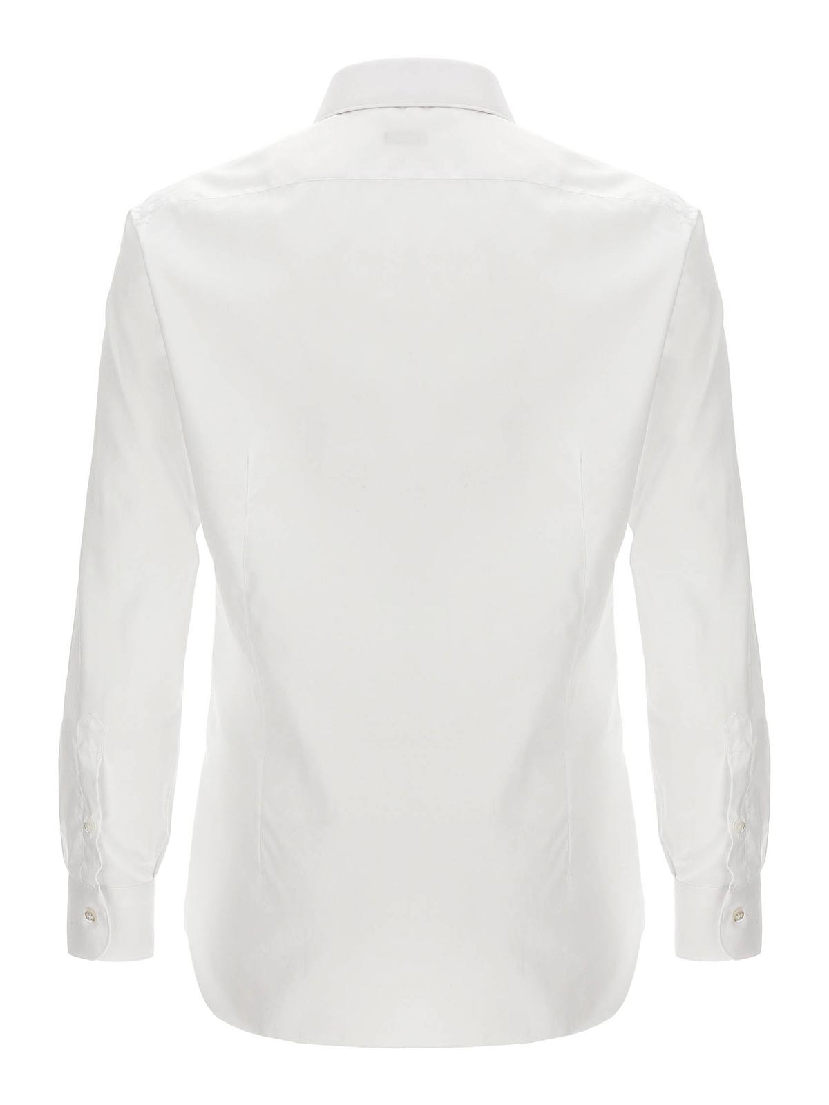 Shop Barba Operated Cotton Shirt In Blanco