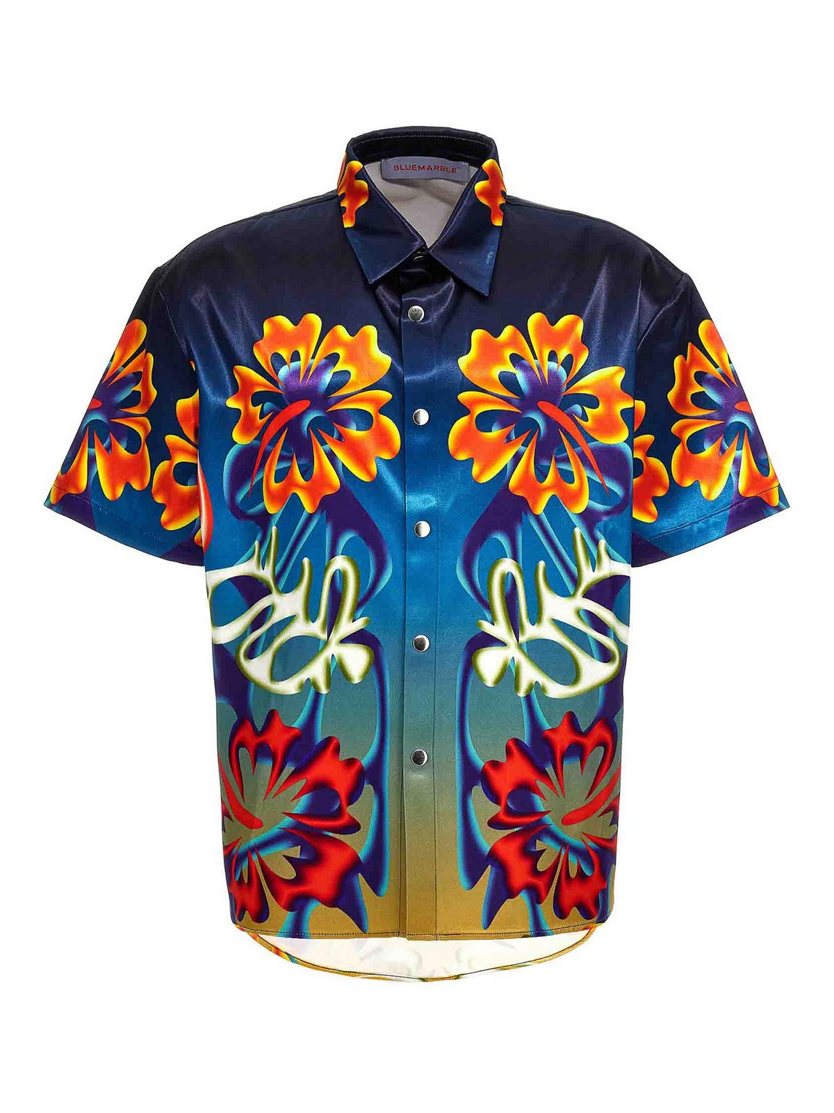 Shop Bluemarble Hibiscus Shirt In Multicolor