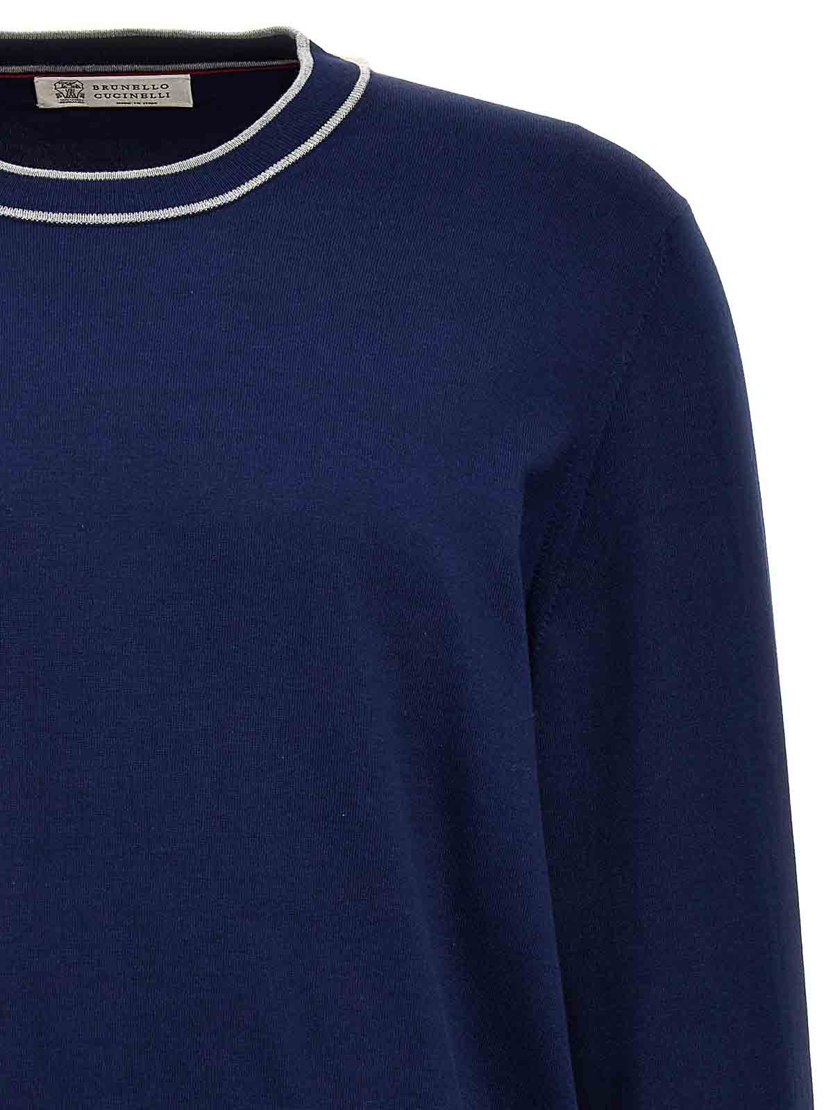 Shop Brunello Cucinelli Cotton Sweater In Azul