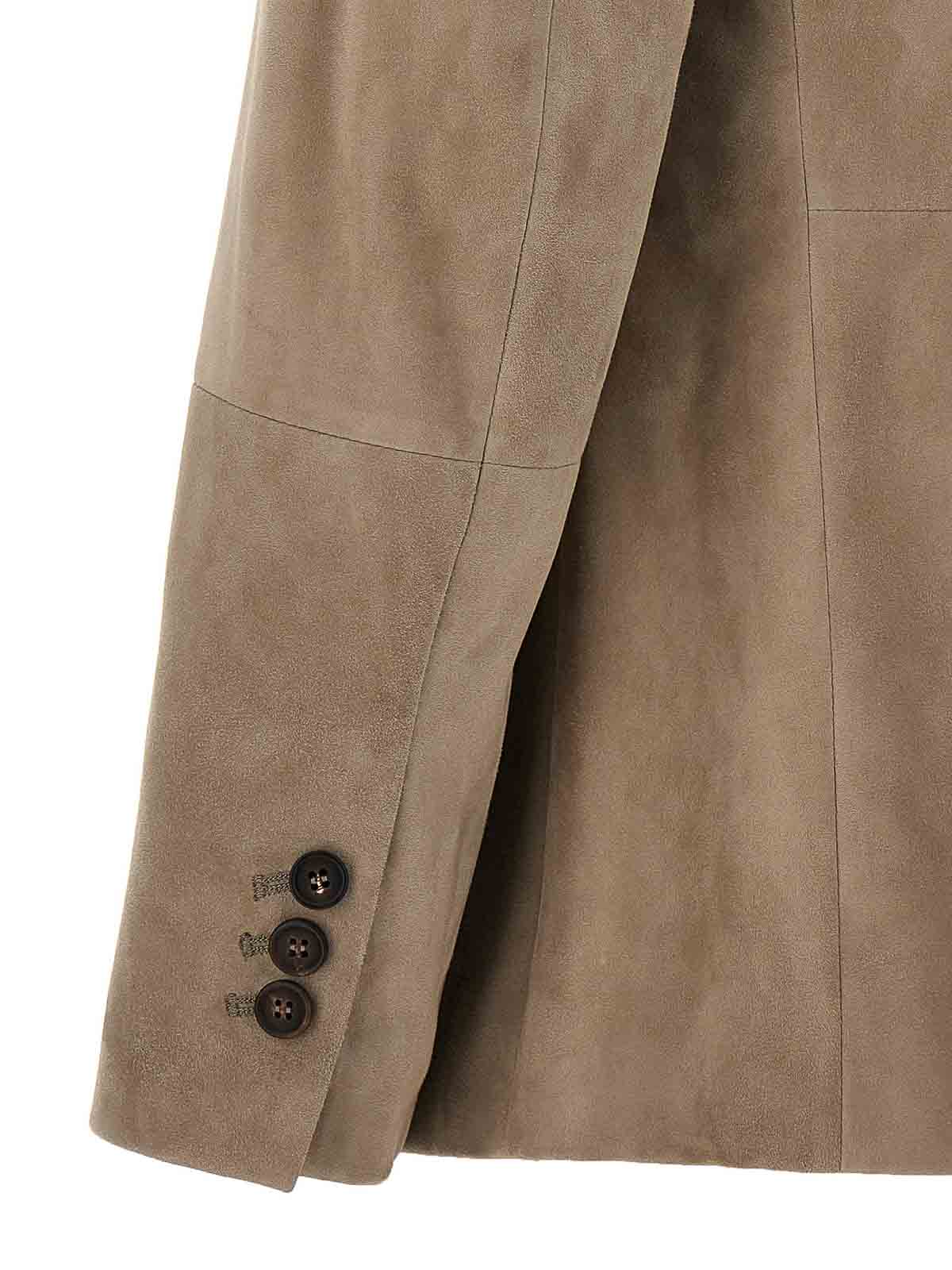 Shop Brunello Cucinelli Single-breasted Blazer Button Notch In Beis