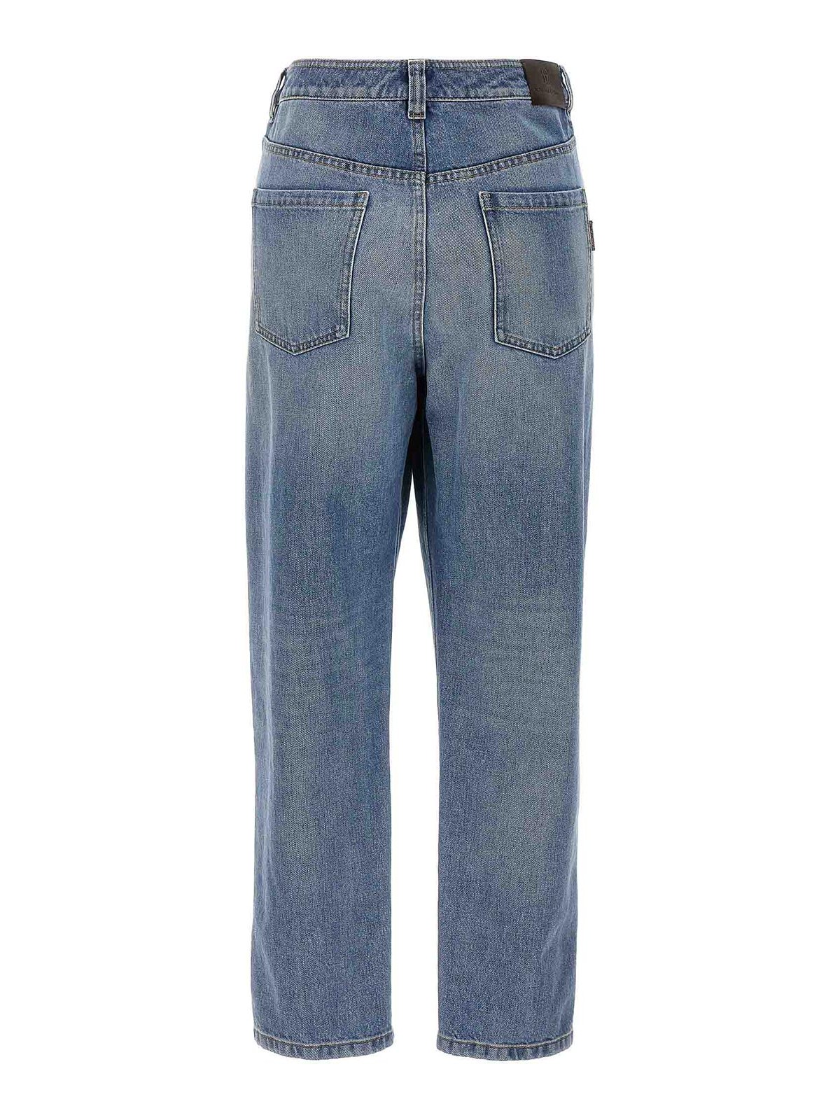 Shop Brunello Cucinelli Straight Leg Jeans In Azul Claro