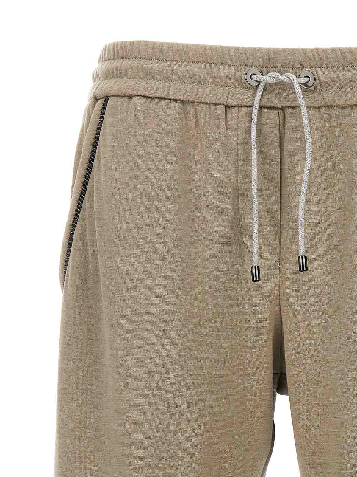 Brunello Cucinelli Cotton Blend Joggers Monile Hem