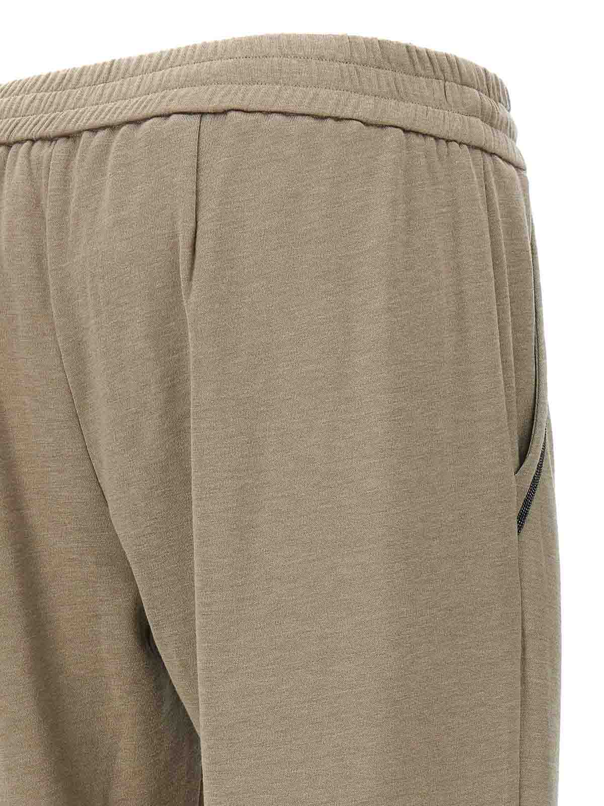 【送料&関税込】Brunello Cucinelli monile Joggers Brunello Cucinelli Monili Side-Stripe Cotton-Silk Ankle