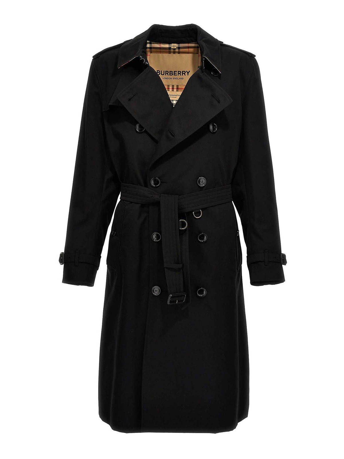 Shop Burberry Heritage Kensington Trench Coat In Negro