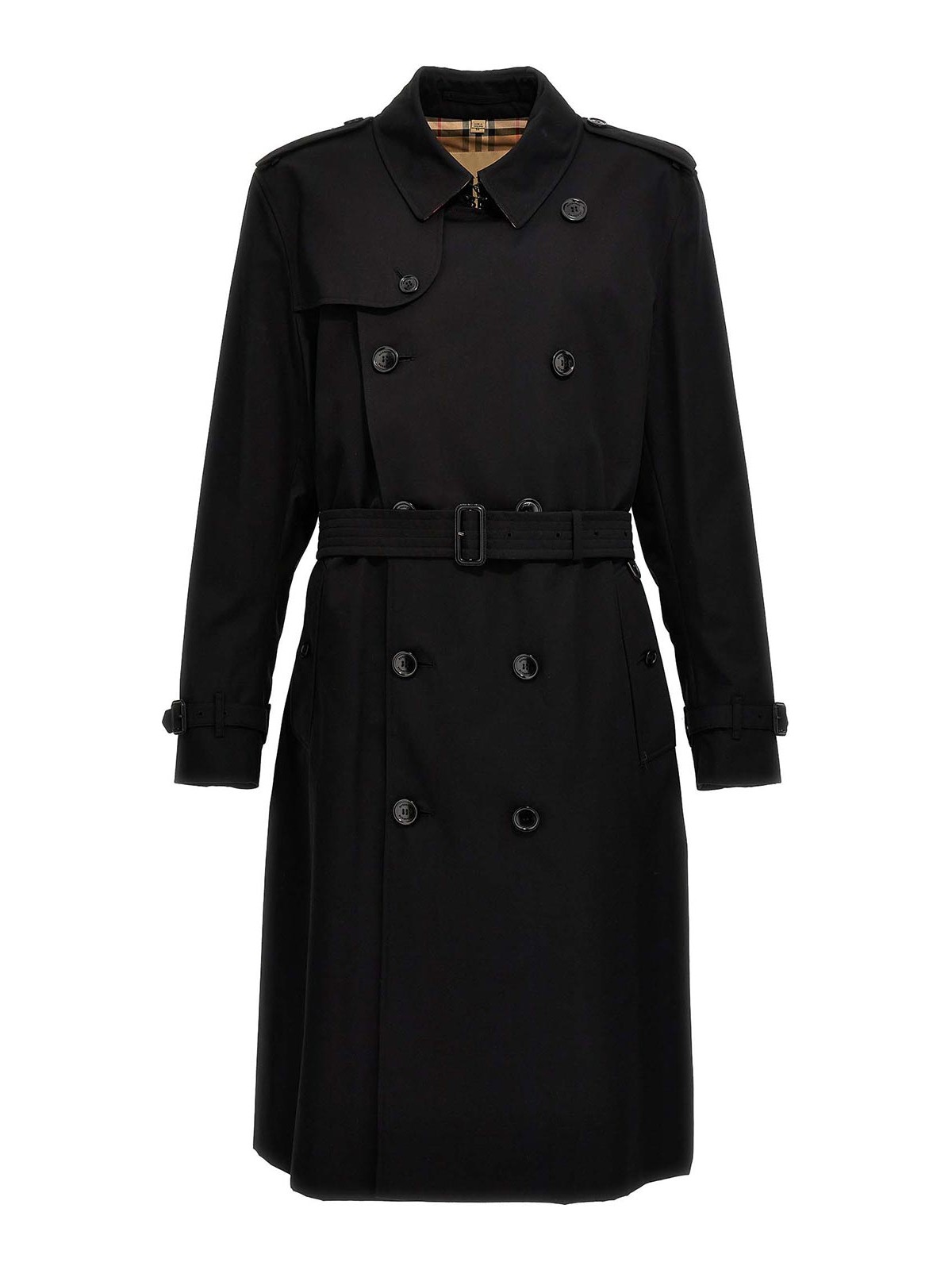 Shop Burberry Heritage Kensington Trench Coat In Negro