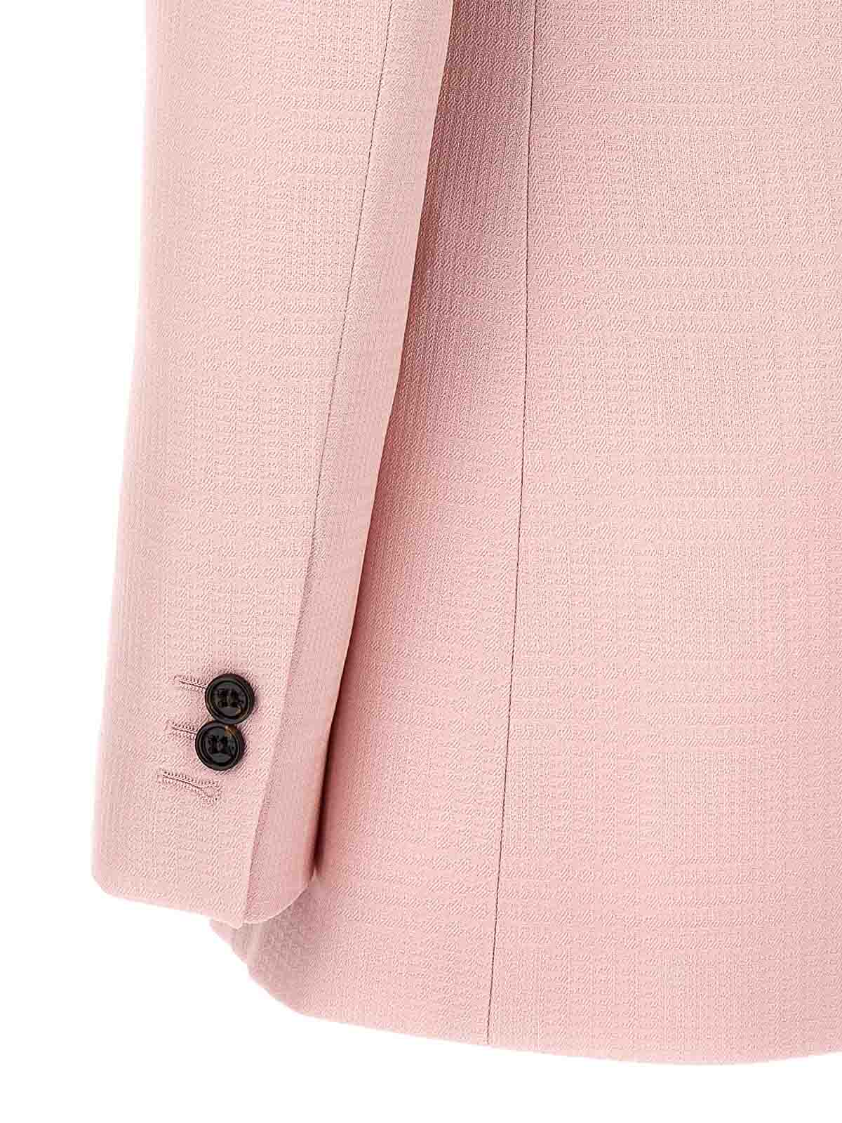 Shop Burberry Single-breasted Tailored Blazer In Color Carne Y Neutral