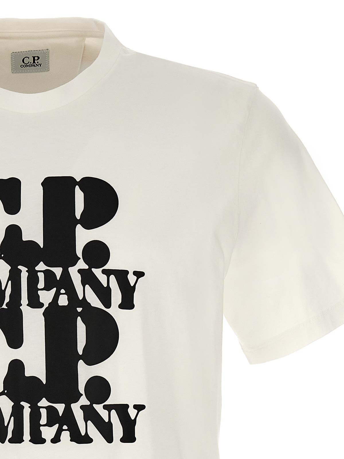 C.P. Company Graphic T-Shirt - White - Men|16CMTS137A005100W103