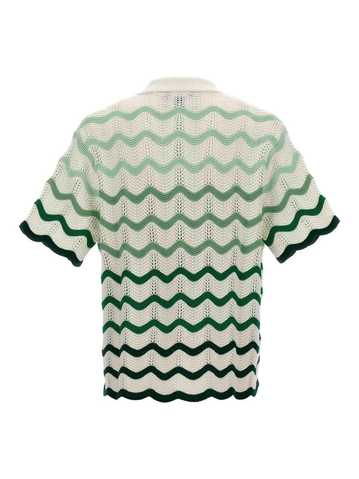 Shop Casablanca Gradient Wave Shirt In Multicolor