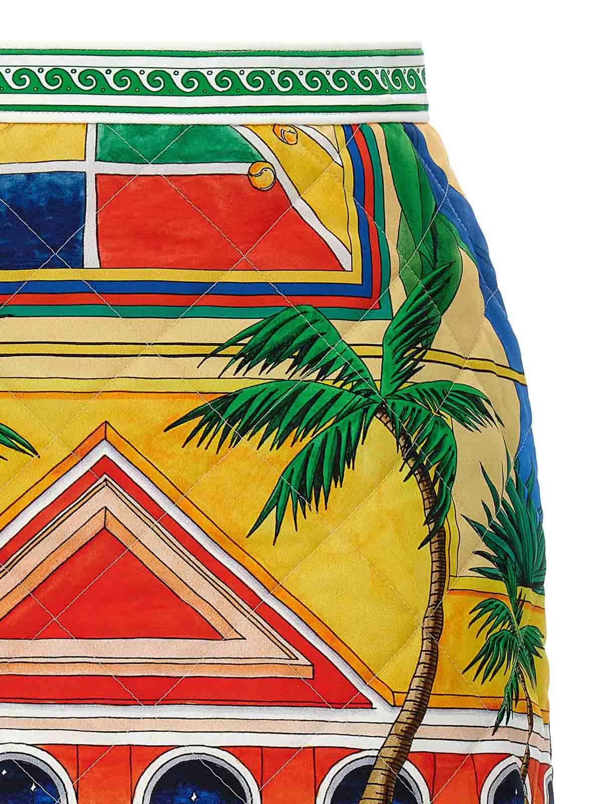 Shop Casablanca Triomphe Dorange Skirt In Multicolor