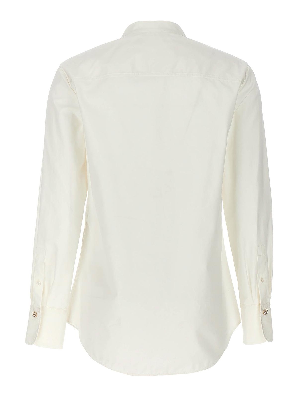 Shop Chloé Knot Button Shirt In Blanco