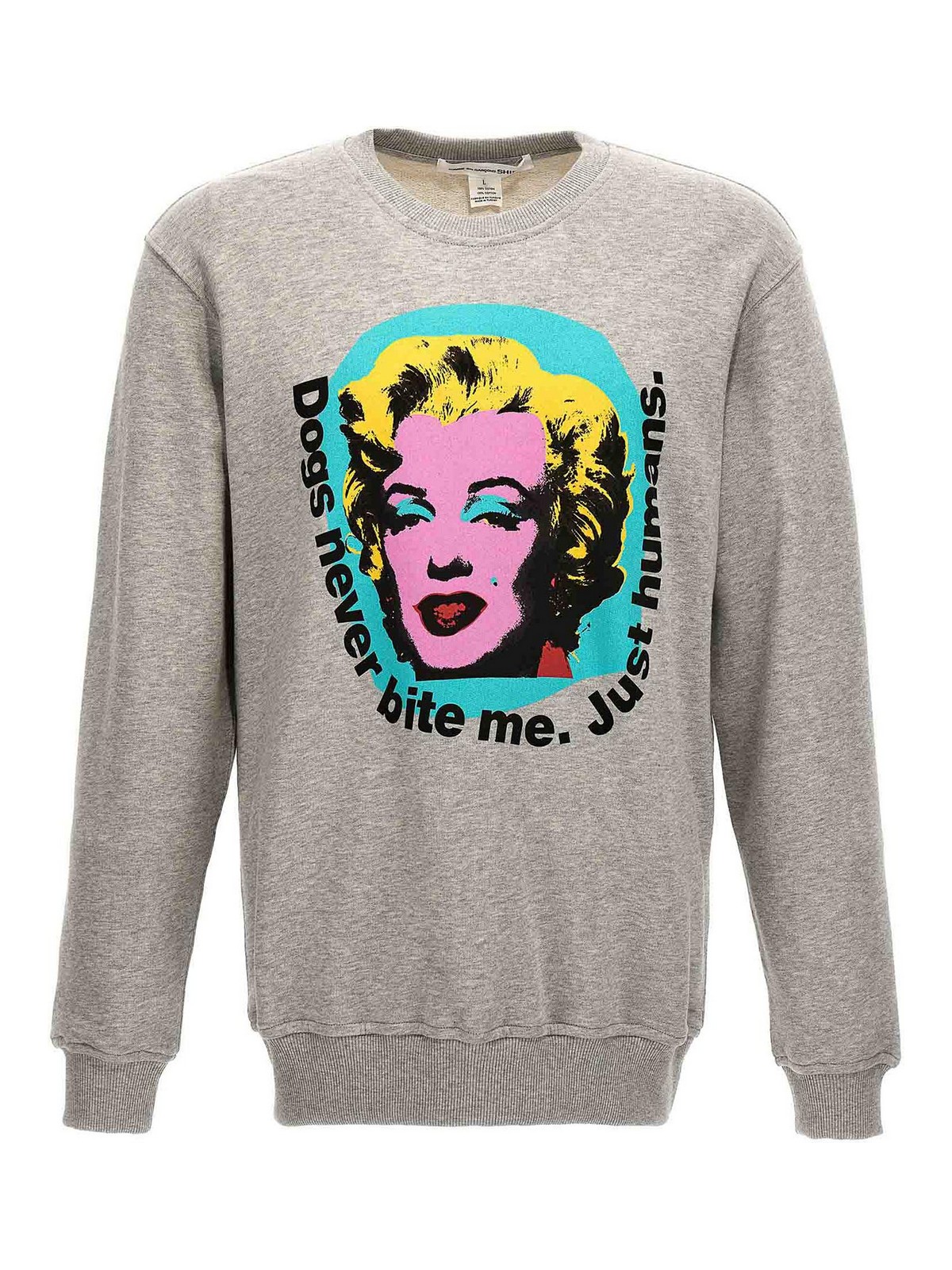 Comme Des Garçons Andy Warhol Sweatshirt In Grey