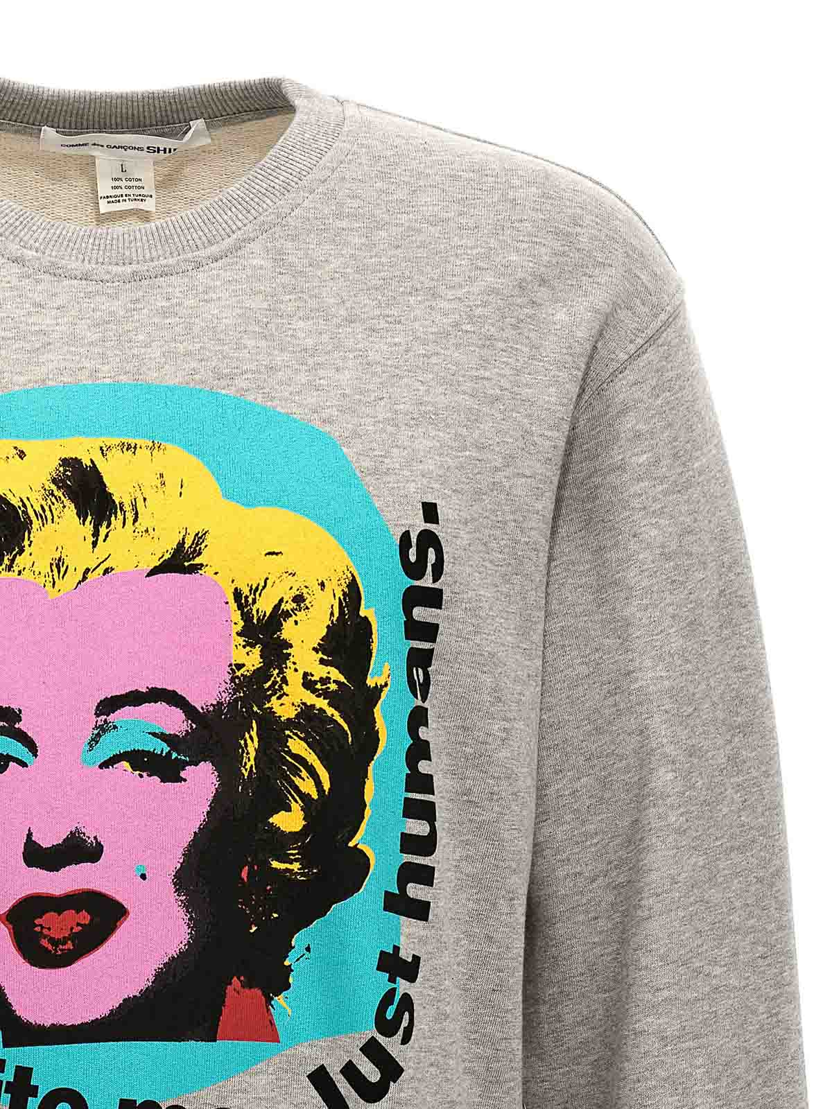 Shop Comme Des Garçons Andy Warhol Sweatshirt In Grey