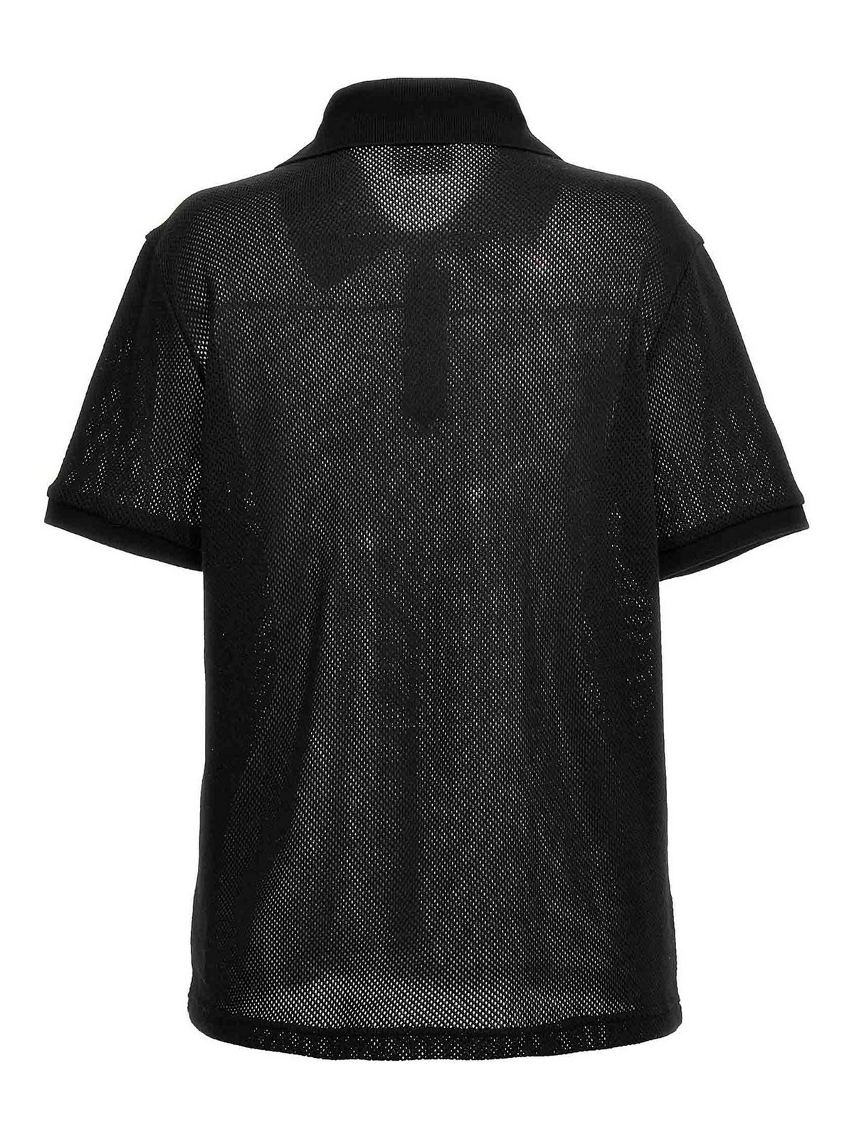Shop Courrèges Mesh Fabric Polo Shirt In Negro