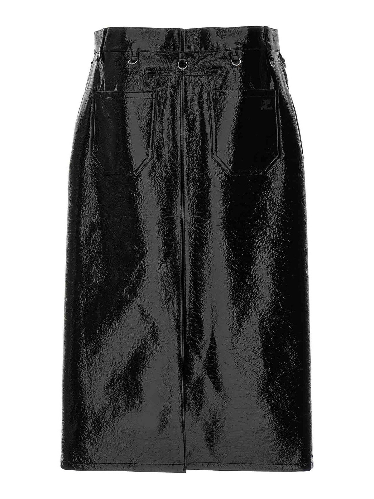 Shop Courrèges Multiflex Skirt In Negro