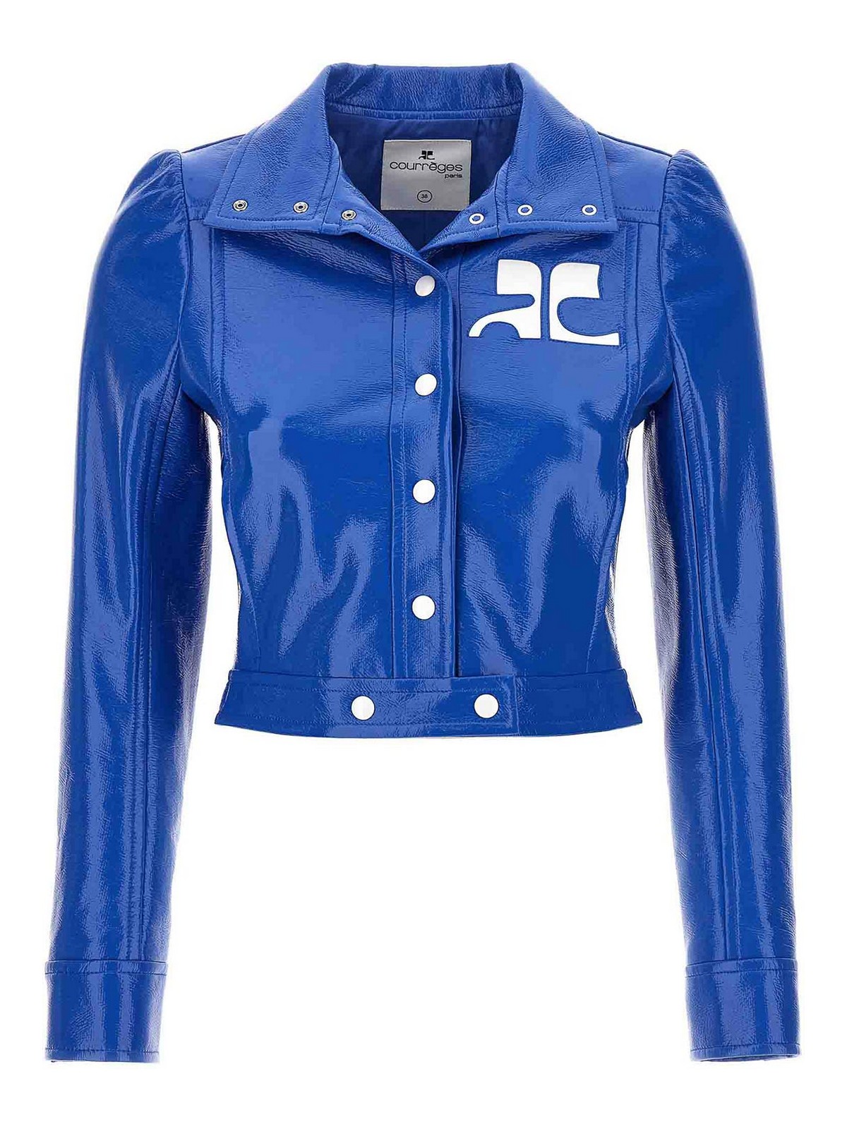 Shop Courrèges Reedition Vinyl Jacket In Azul