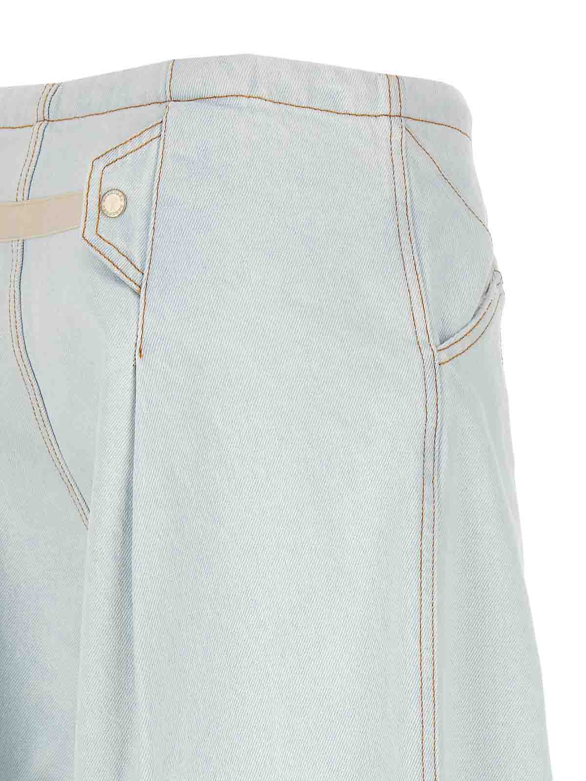 Shop Darkpark Daisy Denim Jeans Used-effect In Azul Claro