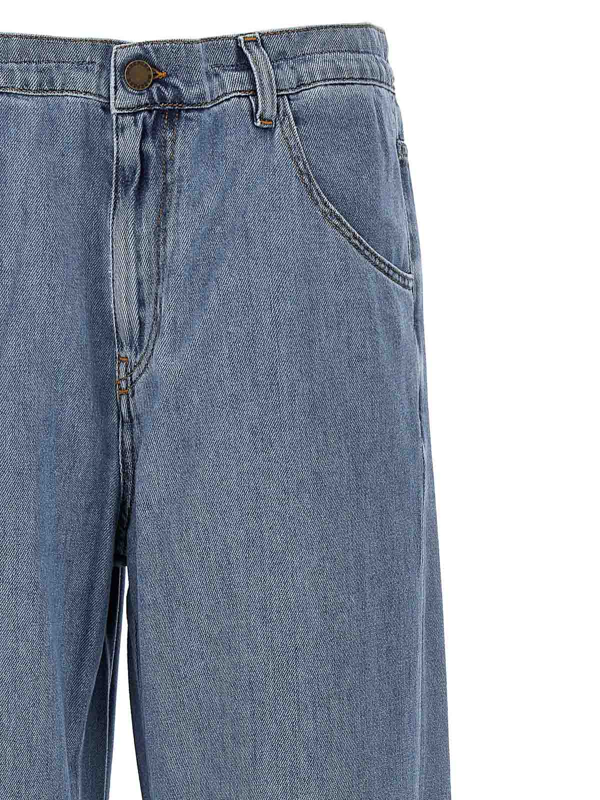 Shop Darkpark Iris Denim Jeans Drawstring Elastic Pockets In Azul