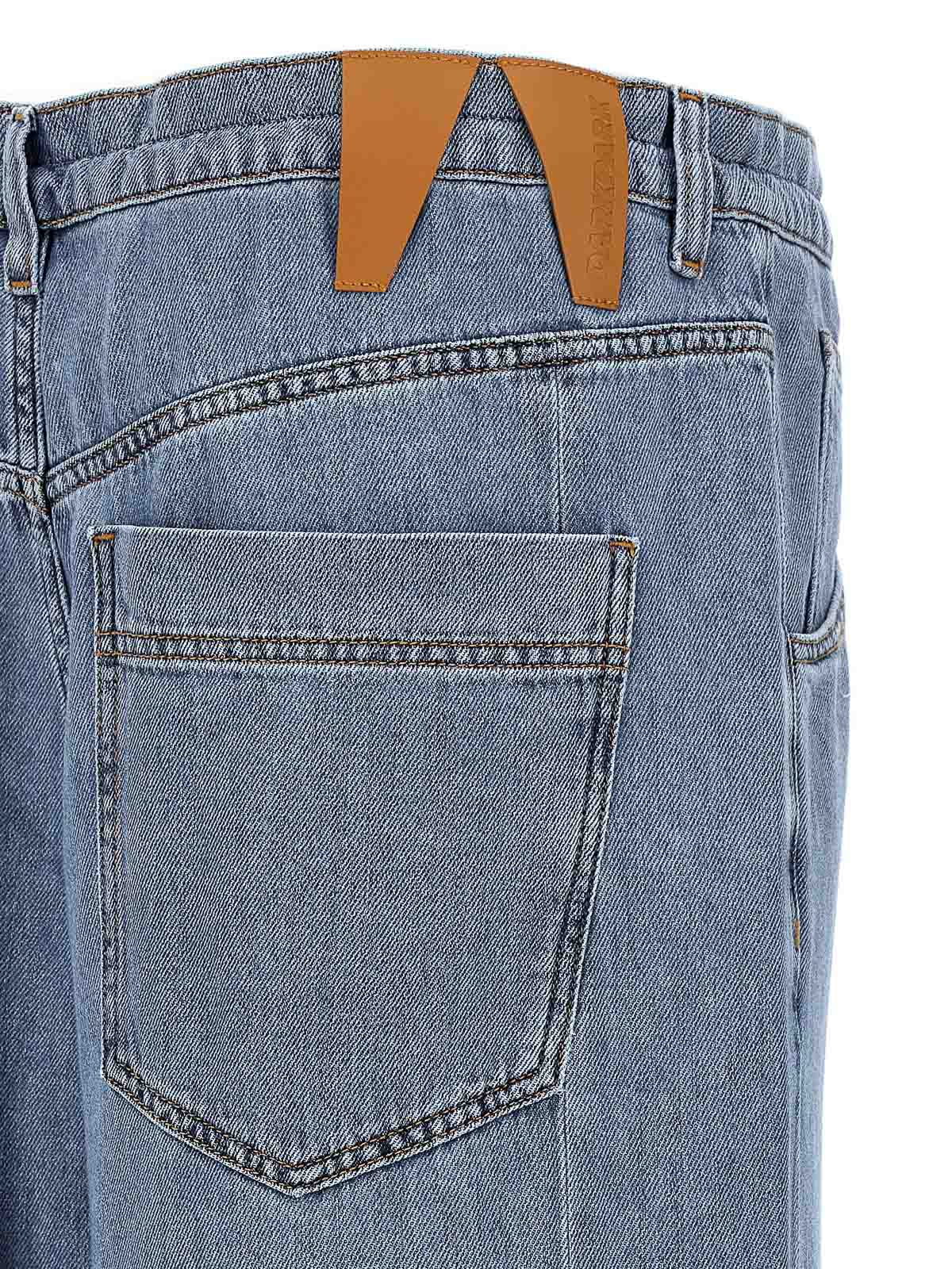 Shop Darkpark Iris Denim Jeans Drawstring Elastic Pockets In Azul