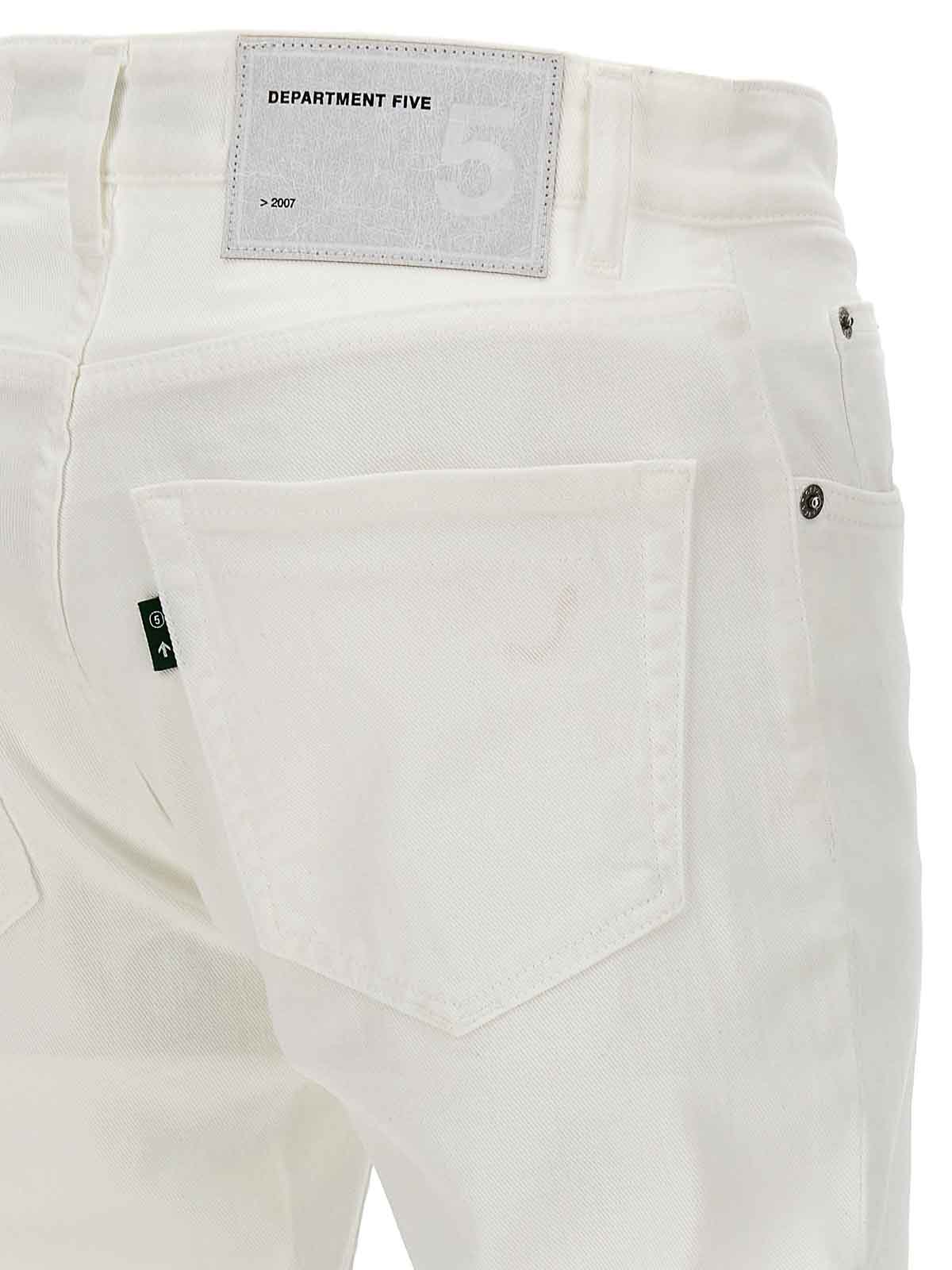 Shop Department 5 Skeith Stretch Denim Jeans Zip In Blanco
