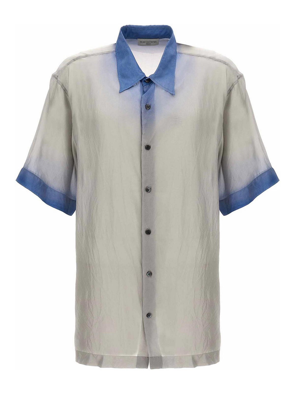 Shop Dries Van Noten Camisa - Cassidye In Azul Claro