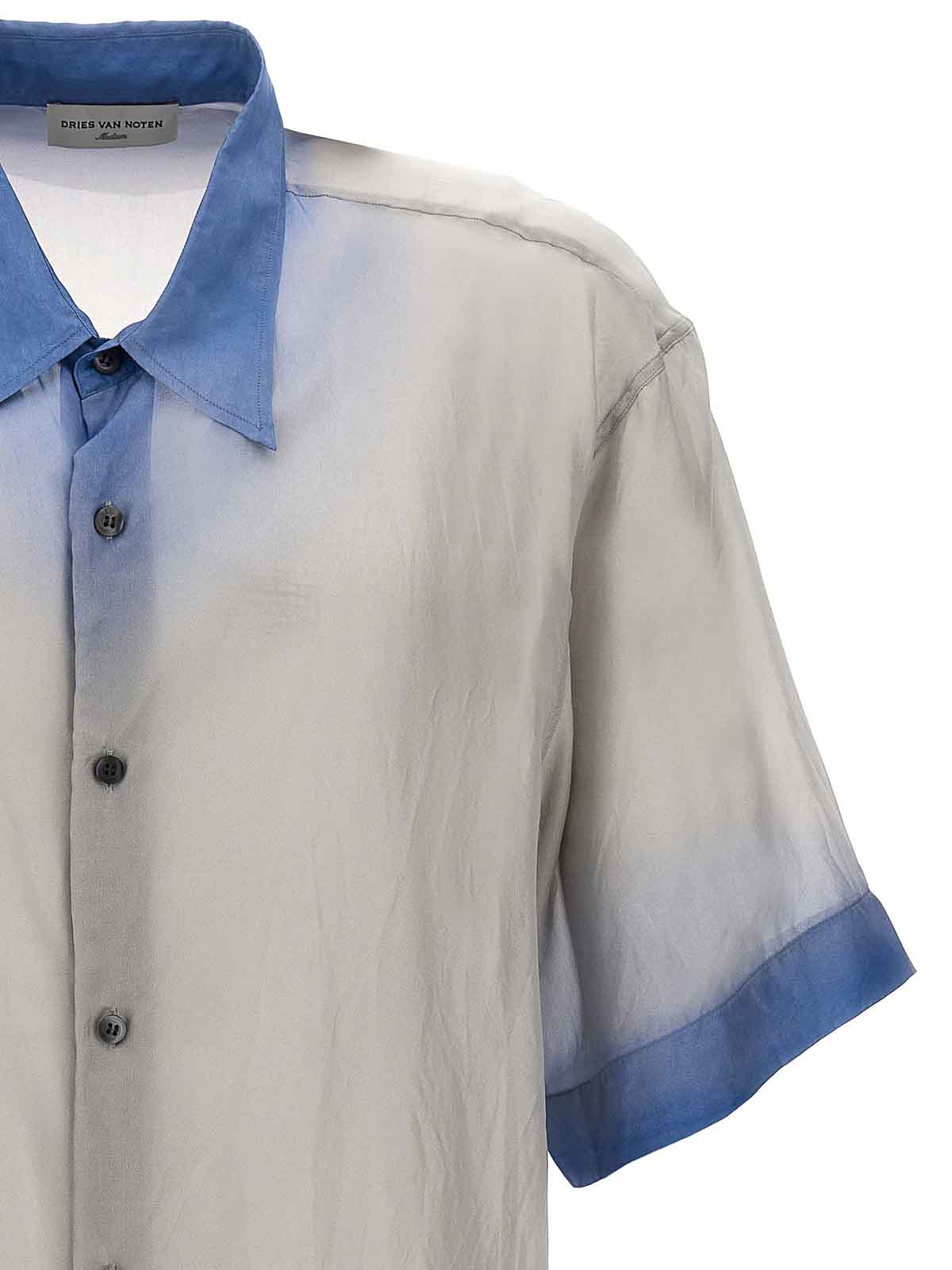 Shop Dries Van Noten Camisa - Cassidye In Azul Claro