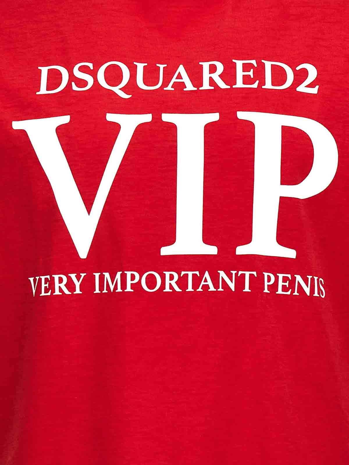 Shop Dsquared2 Vip Crew Neck T-shirt Print In Rojo