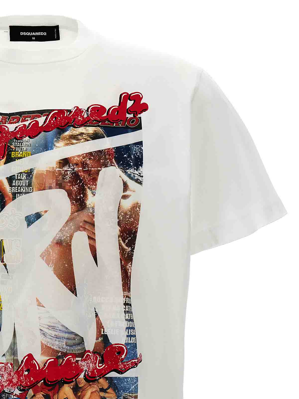 Shop Dsquared2 Camiseta - Rocco T In Blanco
