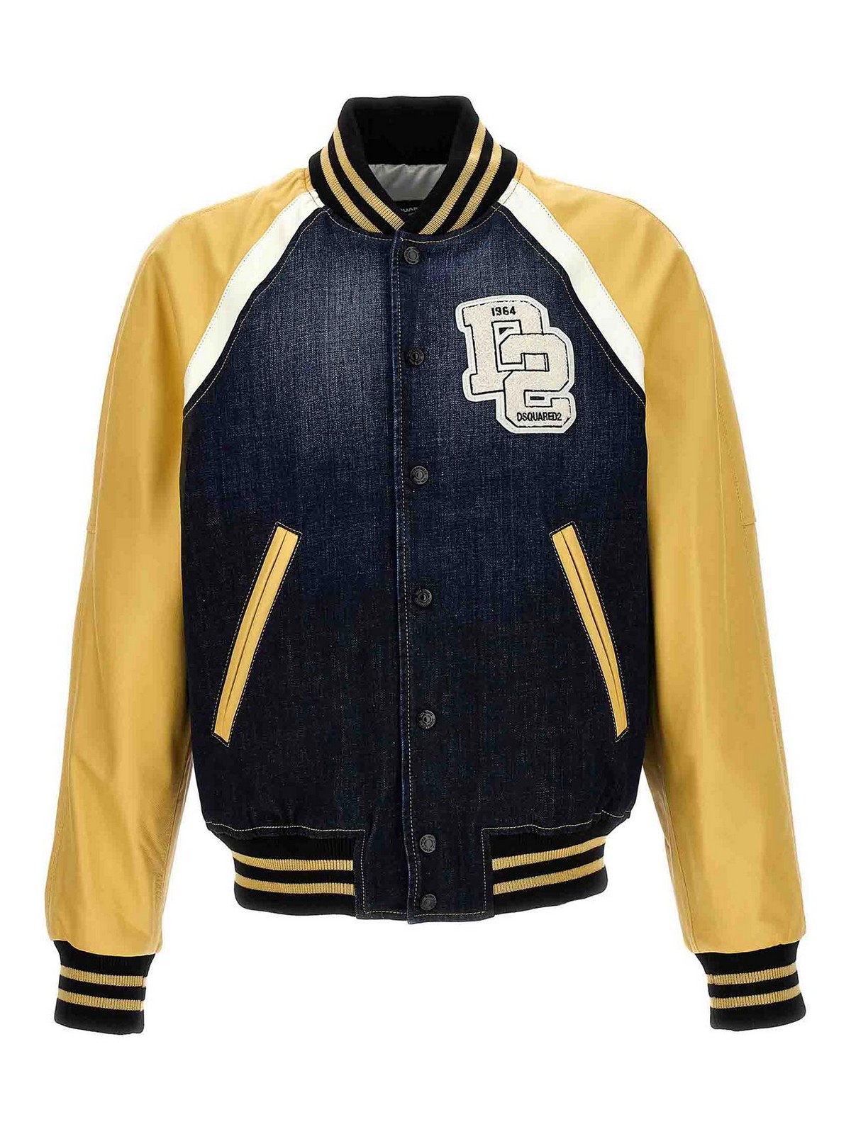 Dsquared2 Street College Panelled Bomber Jacket In Multicolor
