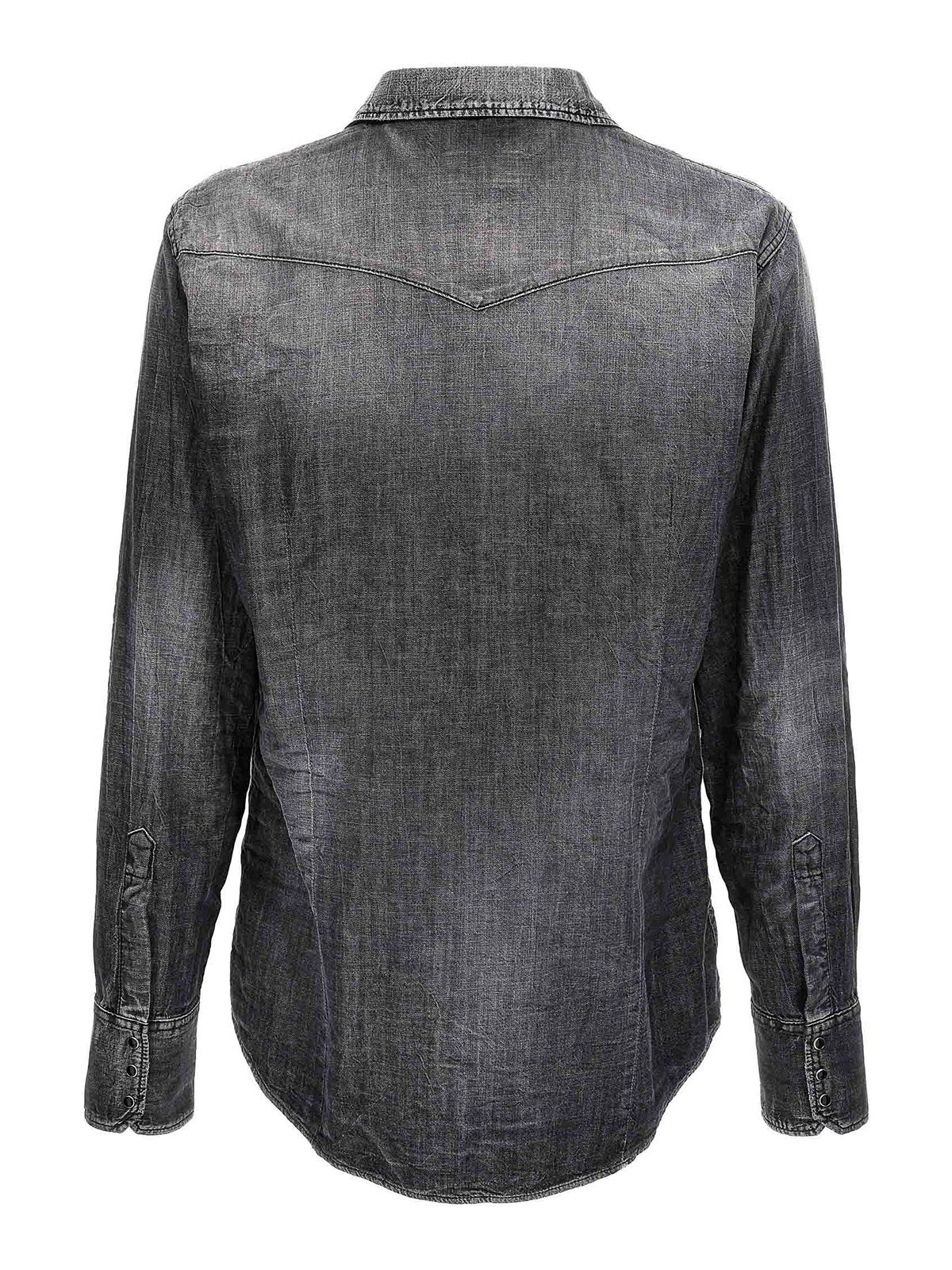 Shop Dsquared2 Classic Western Shirt In Gris